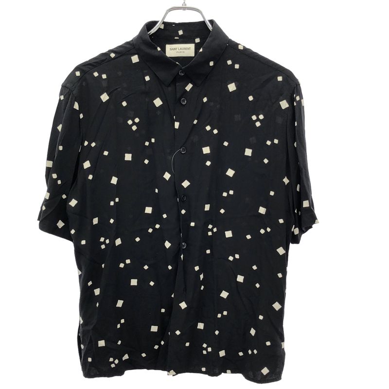 Saint Laurent Paris 19ss Square a Dos Dot Short Sleeveless Rayon Shirt 607070