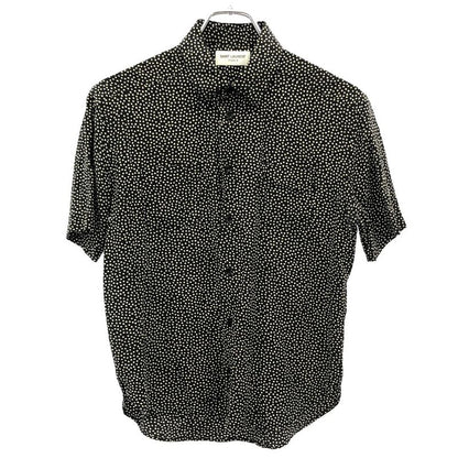 Saint Laurent Paris 18ss Silk Dot Short Sleeve Shirt 498977 Y347s Black 37