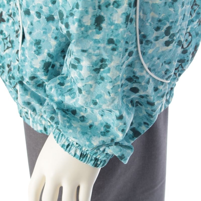 Louis Vuitton 23aw Nylon Monogram Printed Hoodie Jacket Rm232m Zs2 Hpb10w Blue