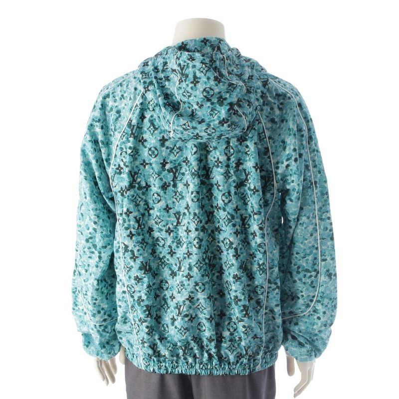 Louis Vuitton 23aw Nylon Monogram Printed Hoodie Jacket Rm232m Zs2 Hpb10w Blue
