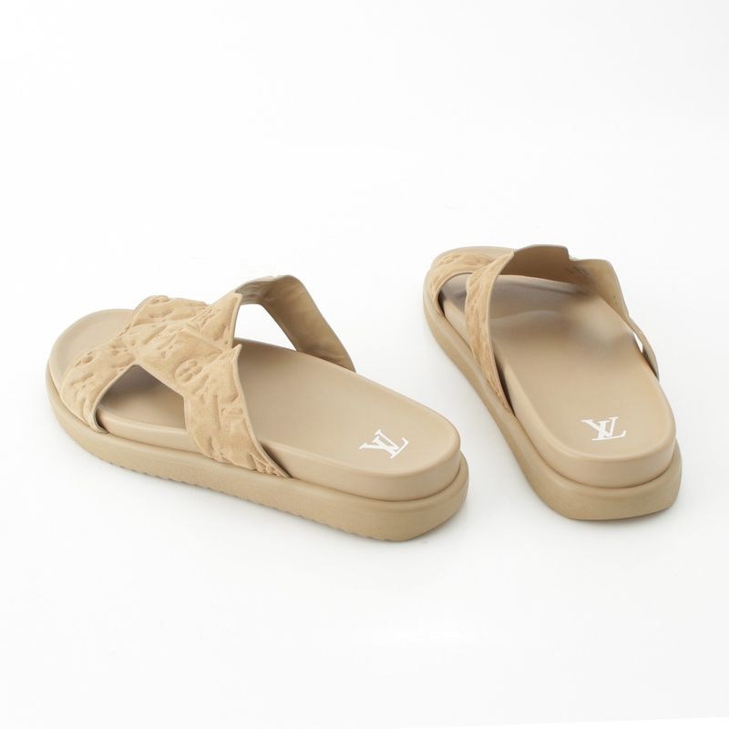 Louis Vuitton Oasis Suede Calf Leather Monogram LV Sandals Mules Shoes 1ahsel