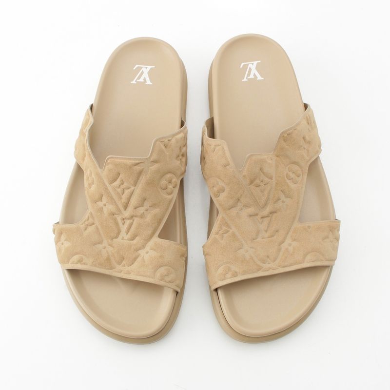 Louis Vuitton Oasis Suede Calf Leather Monogram LV Sandals Mules Shoes 1ahsel