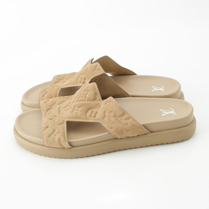 Louis Vuitton Oasis Suede Calf Leather Monogram LV Sandals Mules Shoes 1ahsel