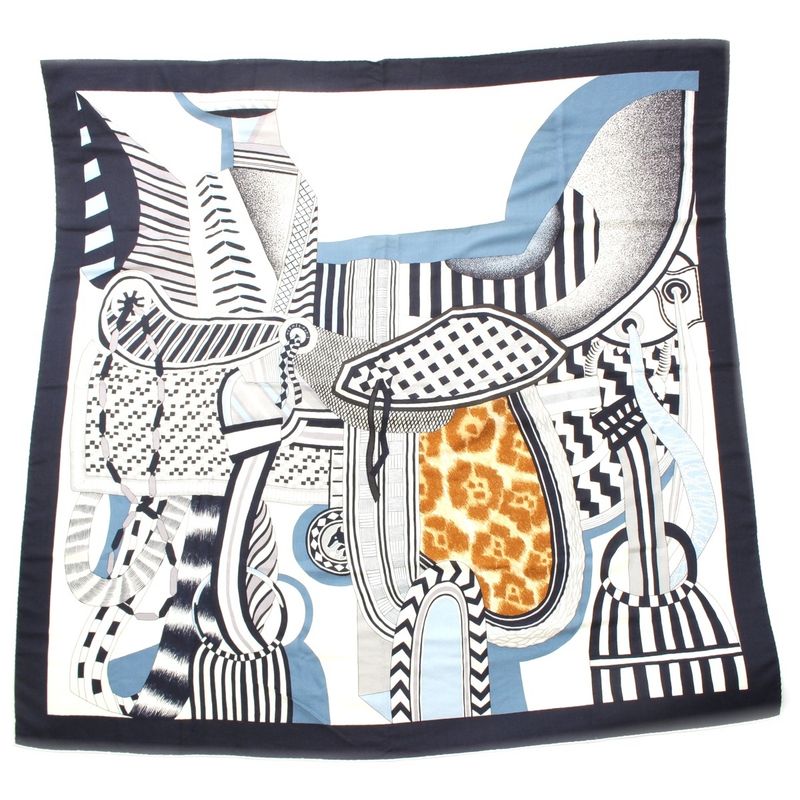 Hermes Carre Geant LA Selle Imaginaire Saddle of Imagination Cashmere Silk