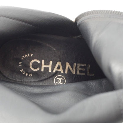 Chanel Suede Coco Mark Chain Ankle Boots Shoes G37822 Black 36c