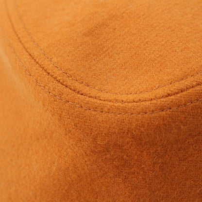 Hermes Cashmere Deerskin Hat Orange Cocoa Brown 58