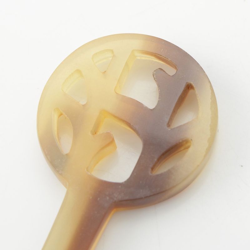 Hermes Buffalo Horn Kanzashi Hair Accessory Hair Accessory Hairpin Brown