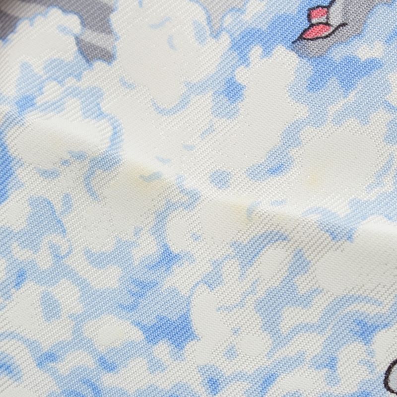 Hermes Carré 90 Silk Prieres Au Vent Prayer in the Wind Scarf Blue