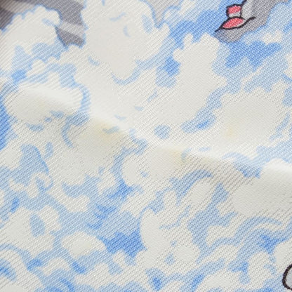 Hermes Carré 90 Silk Prieres Au Vent Prayer in the Wind Scarf Blue