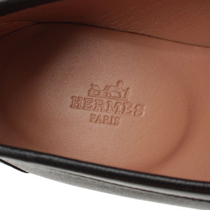 Hermes Leather Paris Constance Loafer Shoes Black 37