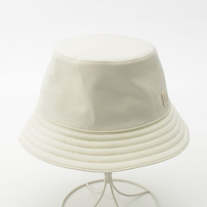 Hermes Cotton Fred H Cut Bucket Hat White 58