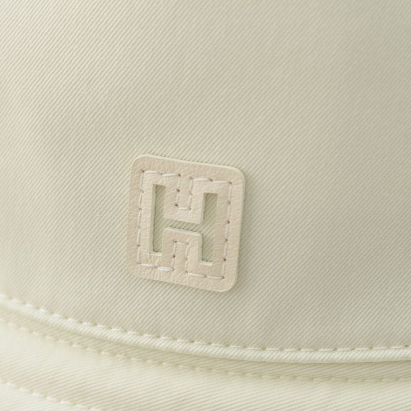 Hermes Cotton Fred H Cut Bucket Hat White 58