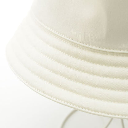 Hermes Cotton Fred H Cut Bucket Hat White 58