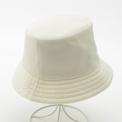 Hermes Cotton Fred H Cut Bucket Hat White 58