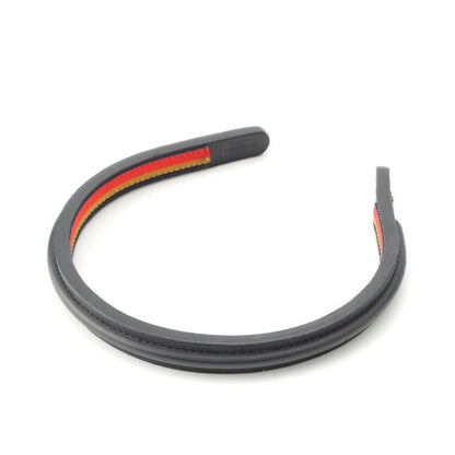 Hermes Leather Serie Button Headband Hair Accessory H201002g Black