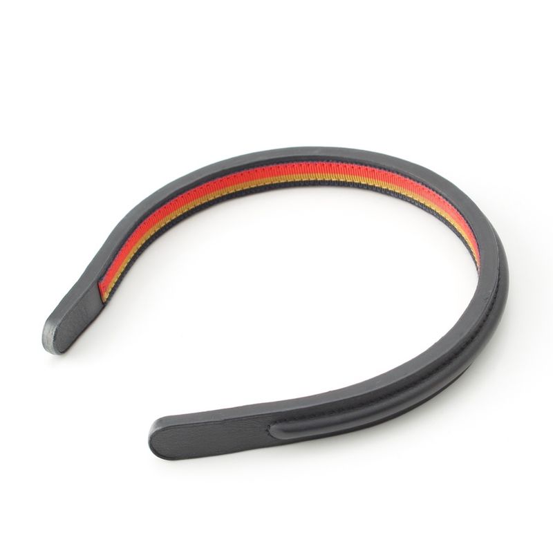 Hermes Leather Serie Button Headband Hair Accessory H201002g Black