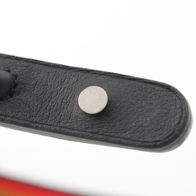 Hermes Leather Serie Button Headband Hair Accessory H201002g Black