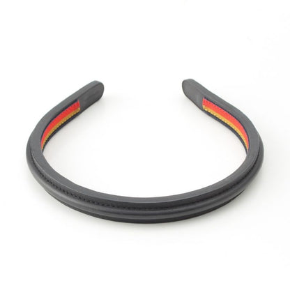 Hermes Leather Serie Button Headband Hair Accessory H201002g Black