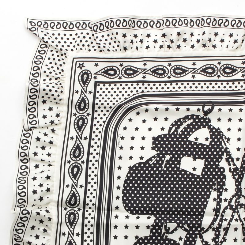 Hermes Silk Carré 70 Brides de Gala Bandana Brides de Gala Bandana Frilled