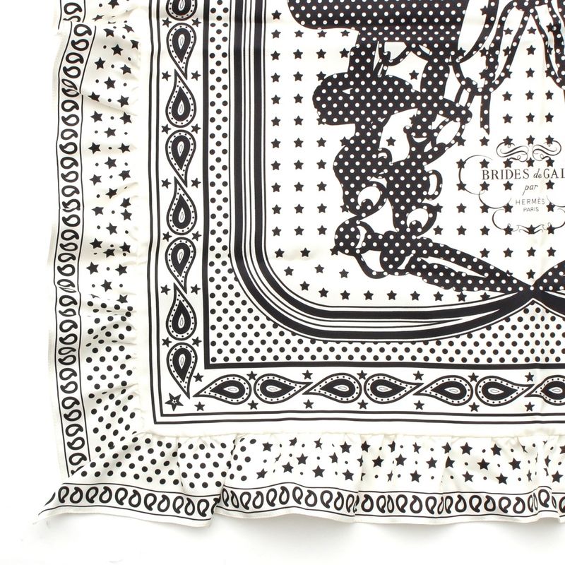 Hermes Silk Carré 70 Brides de Gala Bandana Brides de Gala Bandana Frilled