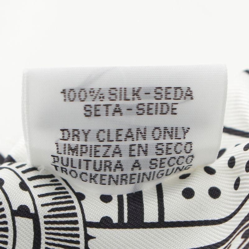 Hermes Twilly Silk Frilled Apron Doll Scarf H852978s White