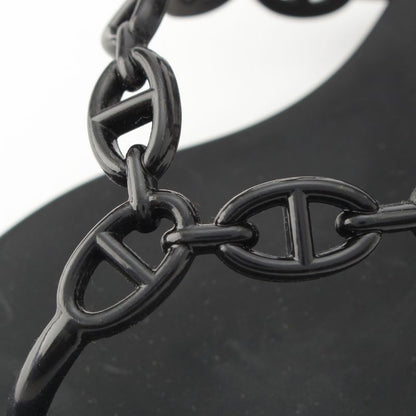 Hermes Chaine D'ancre Flip Flops Island Sandals Shoes Black 37