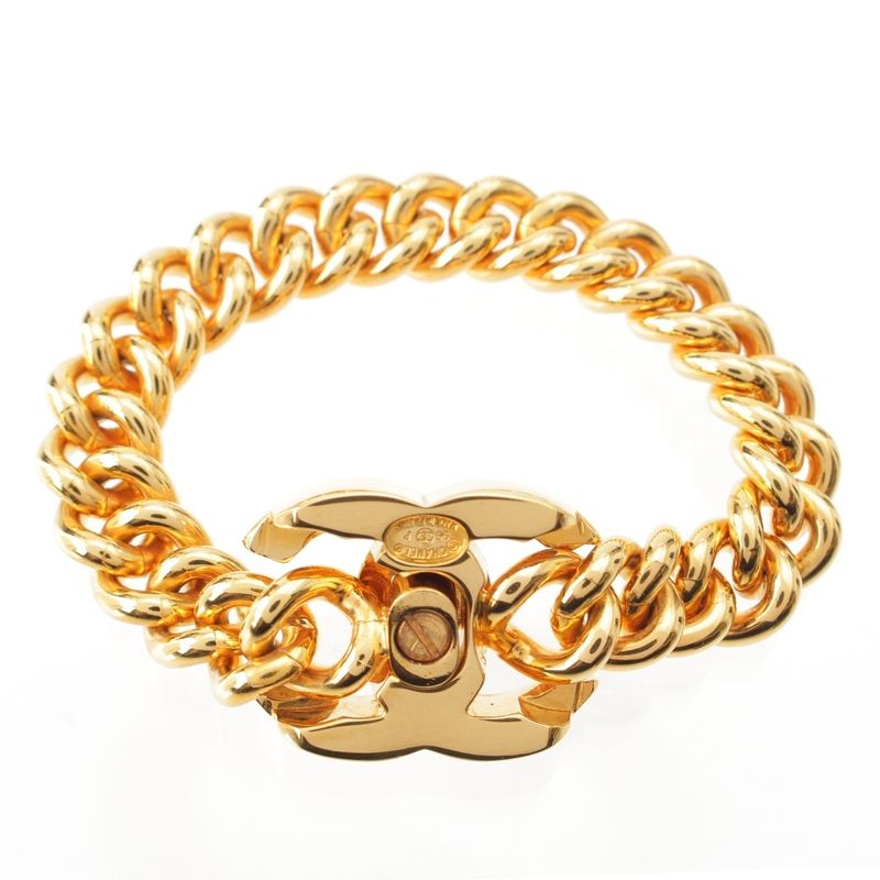 Chanel 96p Coco Mark Turnlock Bracelet Accessories Gold