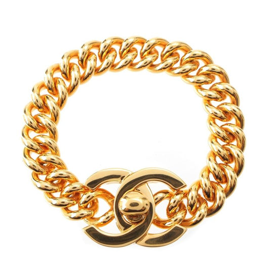 Chanel 96p Coco Mark Turnlock Bracelet Accessories Gold