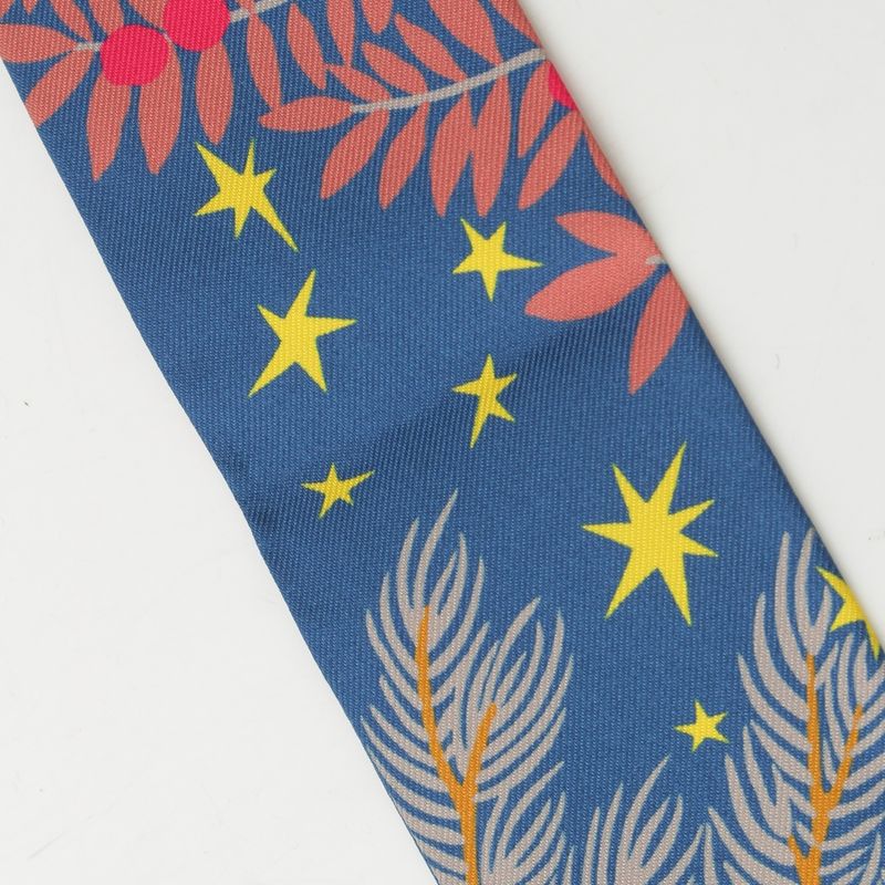 Hermes Twirly Silk Orpheus Charmed Sous le Charme D'orphee Scarf Multicolor Blue