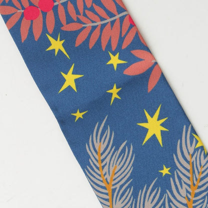 Hermes Twirly Silk Orpheus Charmed Sous le Charme D'orphee Scarf Multicolor Blue