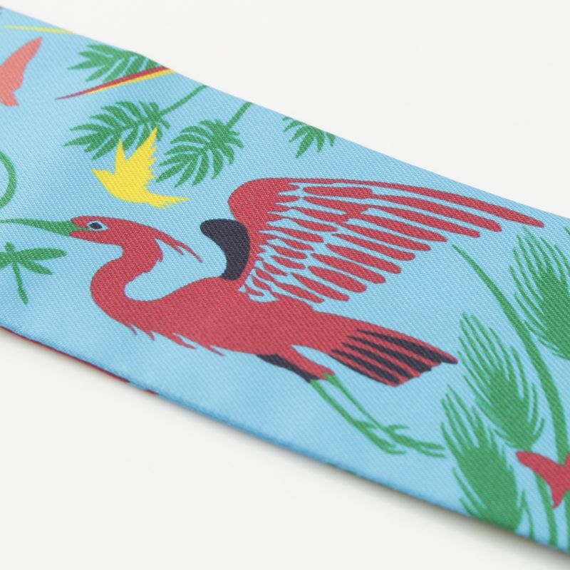 Hermes Twirly Silk Orpheus Charmed Sous le Charme D'orphee Scarf Multicolor Blue