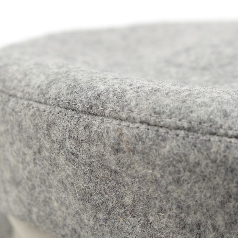 Hermes Wool Cowhide Cotton Silk Serie Button Casket Hat Gray 56