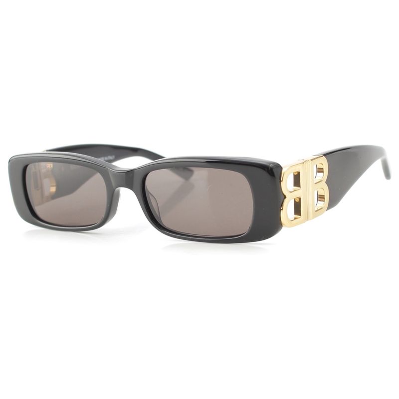 Balenciaga Dynasty Rectangle BB Sunglass Es Eyewear Bb0096s Black Gold