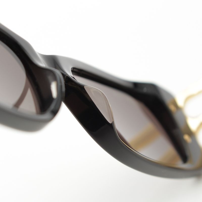 Balenciaga Dynasty Rectangle BB Sunglass Es Eyewear Bb0096s Black Gold