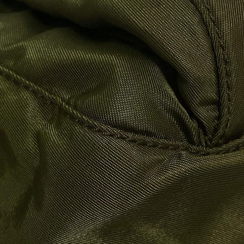 Prada Shoulder Bag Bt6671 Dark Green and Dark Brown Leather