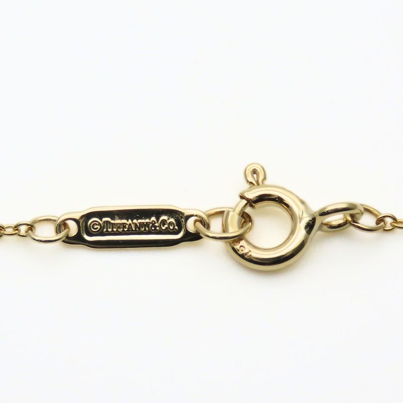 Tiffany & Co Necklace Heart Lock 18k Yellow Gold Diamond Approx 2.6g Yellow