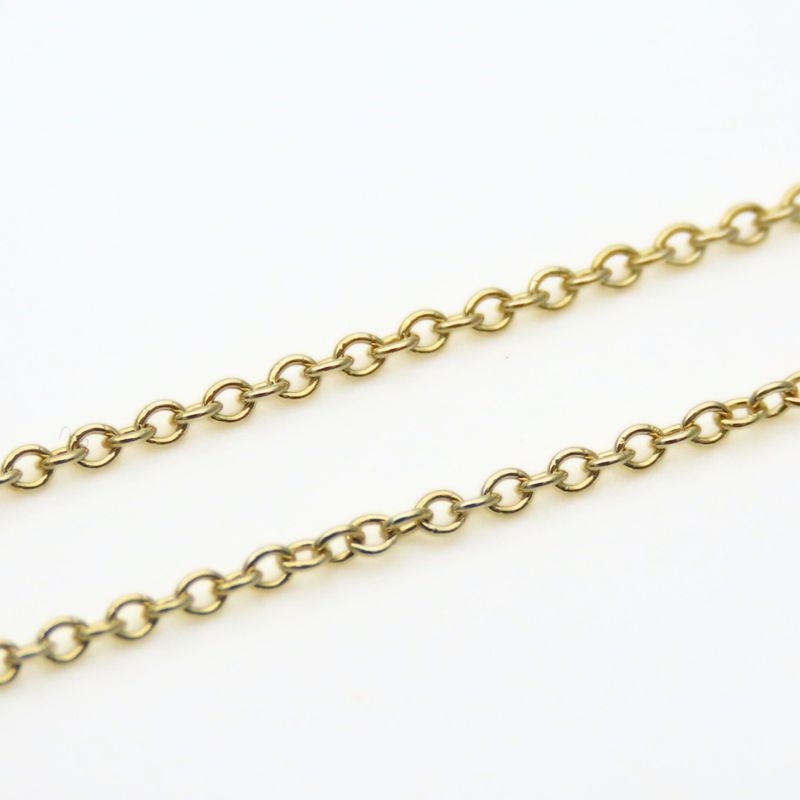 Tiffany & Co Necklace Heart Lock 18k Yellow Gold Diamond Approx 2.6g Yellow