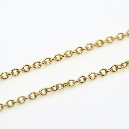 Tiffany & Co Necklace Heart Lock 18k Yellow Gold Diamond Approx 2.6g Yellow