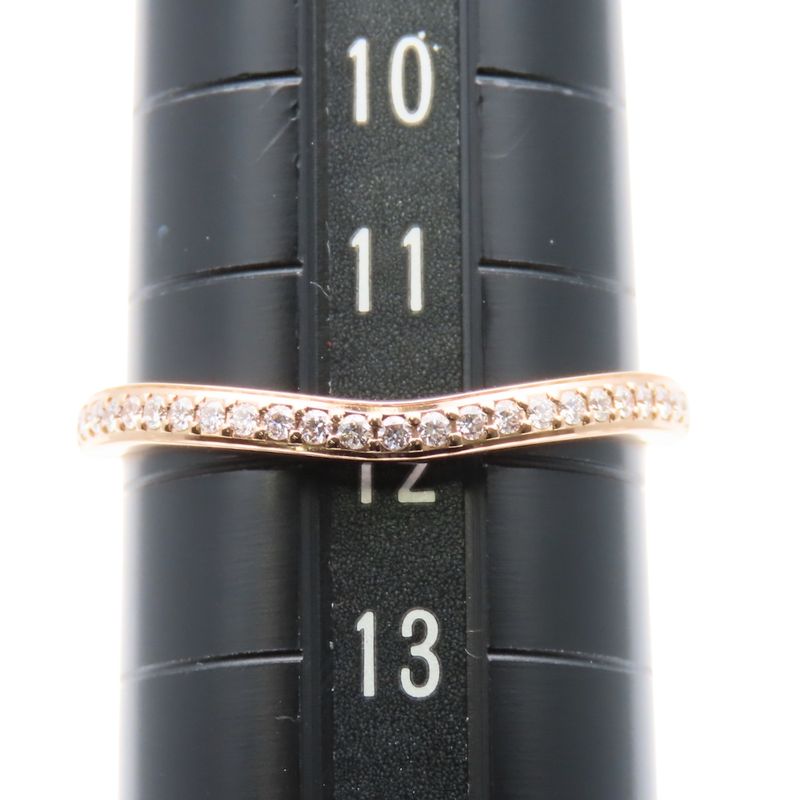Cartier Ring - Ballerina Curved Wedding 52 18k Pink Gold Diamond Approx 2.2g