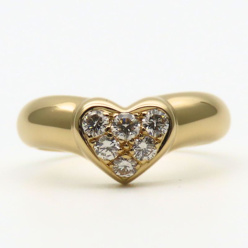 Tiffany & Co Ring / Ring Heart Pave 18k Yellow Gold Approx 5.4g Yellow Gold 6pd
