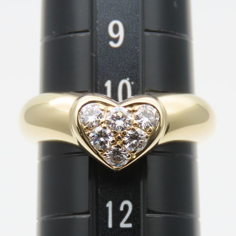 Tiffany & Co Ring / Ring Heart Pave 18k Yellow Gold Approx 5.4g Yellow Gold 6pd