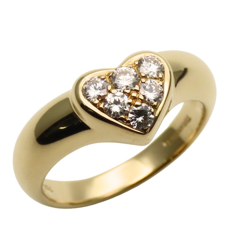 Tiffany & Co Ring / Ring Heart Pave 18k Yellow Gold Approx 5.4g Yellow Gold 6pd