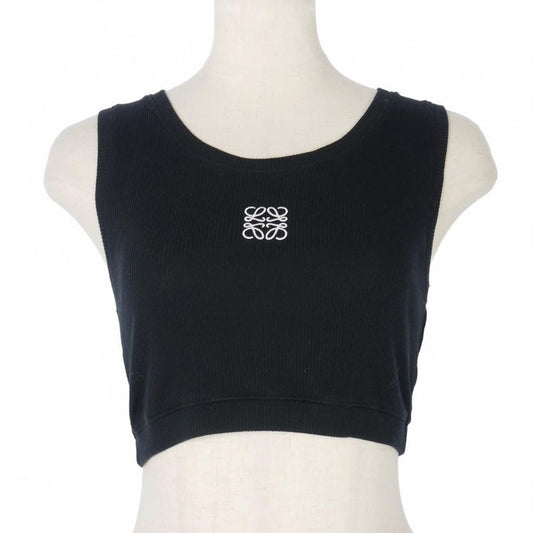 Loewe Logo Tank Top Cropped U Neck S Black 1726718
