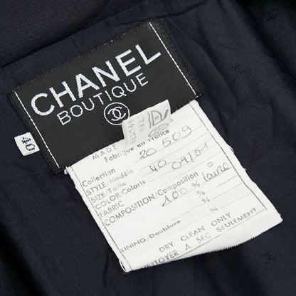 Chanel Coco Mark Button Jacket Double Skirt Setup Size: 40 Black Ladies Chanel