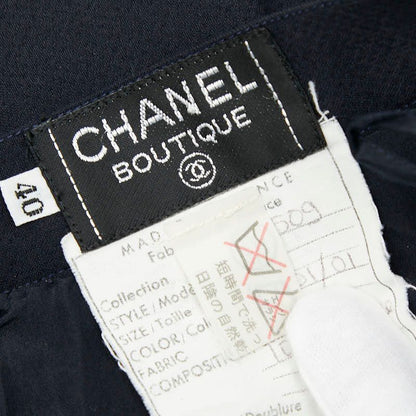 Chanel Coco Mark Button Jacket Double Skirt Setup Size: 40 Black Ladies Chanel