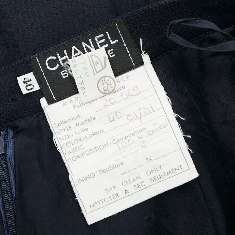 Chanel Coco Mark Button Jacket Double Skirt Setup Size: 40 Black Ladies Chanel