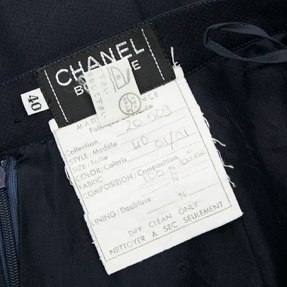Chanel Coco Mark Button Jacket Double Skirt Setup Size: 40 Black Ladies Chanel