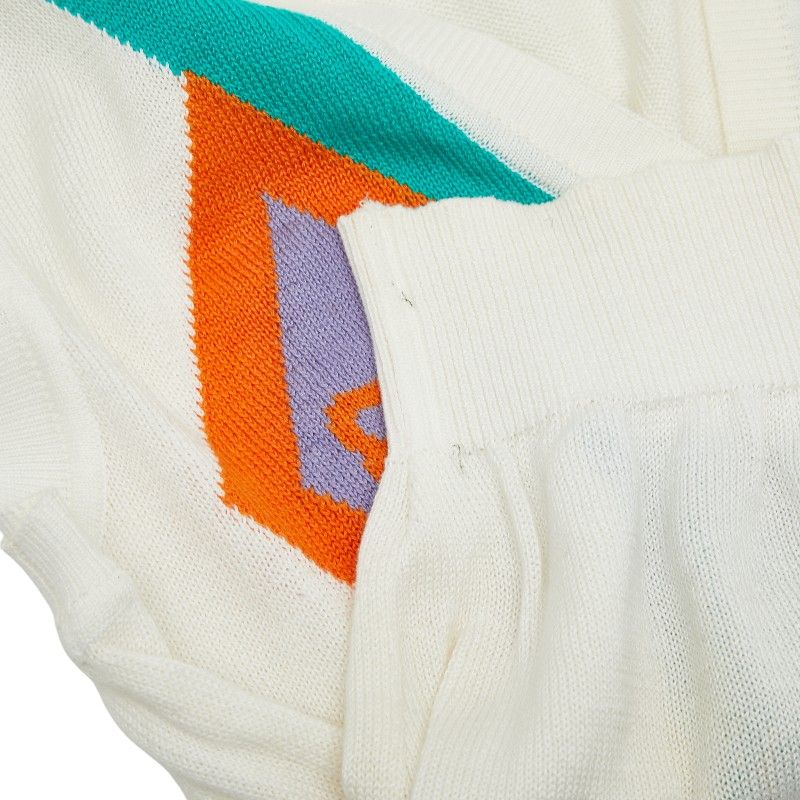 Balenciaga Knit Vest Size: M White Multicolor Cotton Women's Balenciaga