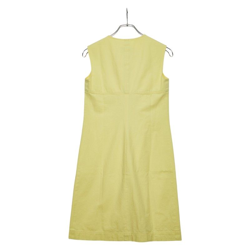 Chanel Sleeveless Dress Size: 38 P17031v09597 Yellow Cotton Women's Chanel