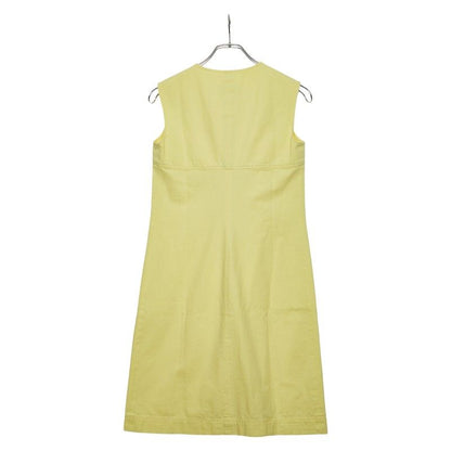 Chanel Sleeveless Dress Size: 38 P17031v09597 Yellow Cotton Women's Chanel
